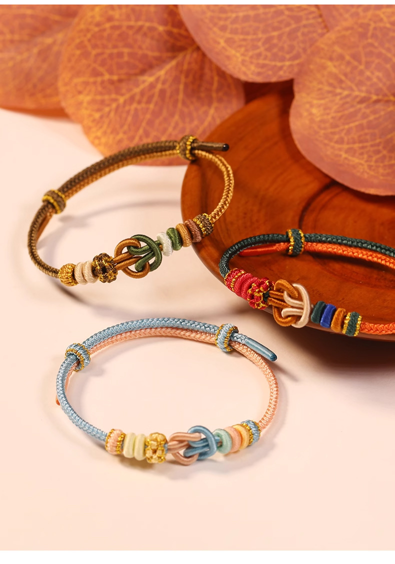 DIY hand woven red rope Soulmark bracelet love couple friendship loyalty forever cw2000